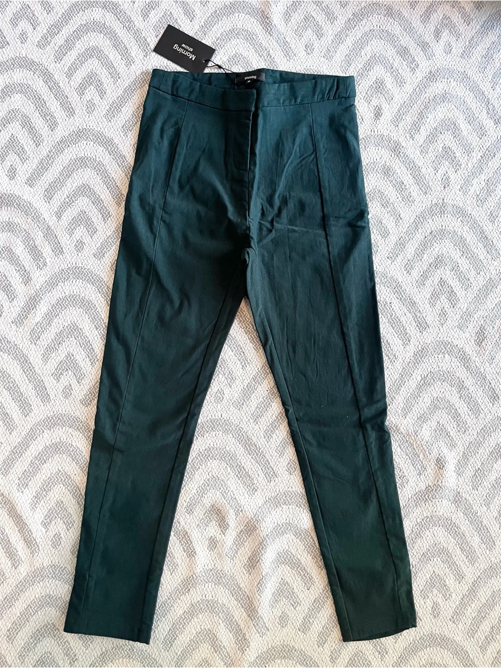 MORNING Dark Green High Waist Skinny Pants Medium NWT
